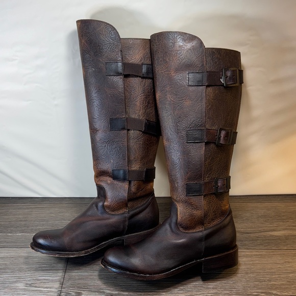 J.B. Dillon Shoes - JB Dillon Brown Leather Knee-High Boots woman’s size 7.5